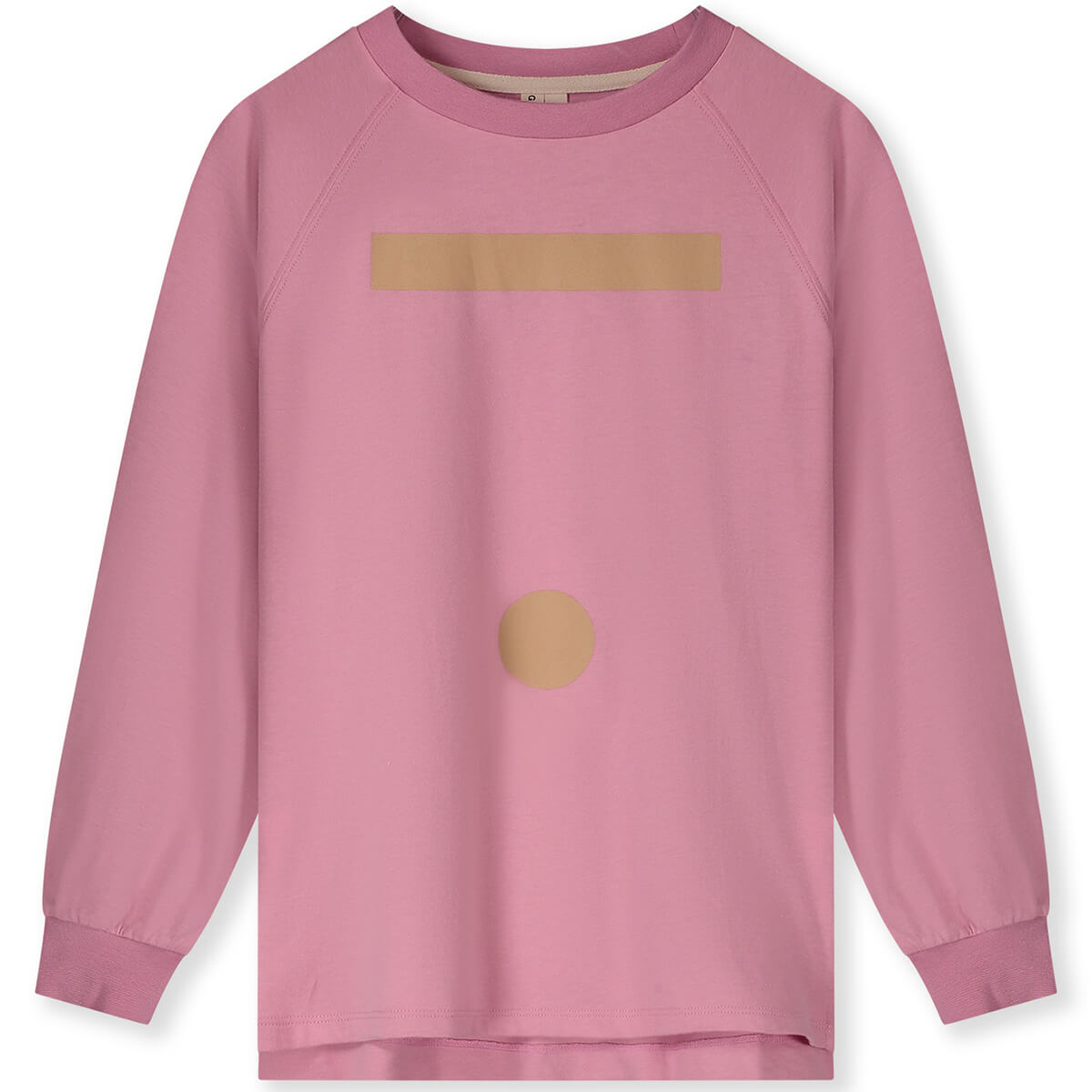 Oversized Logo Long Sleeve Tee in Bubblegum / Cookie Print by Gray Label