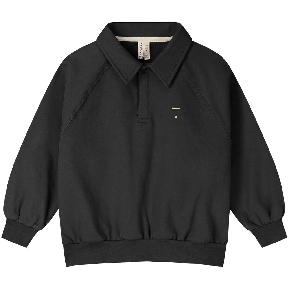 Polo Sweatshirt in Pirate Black by Gray Label
