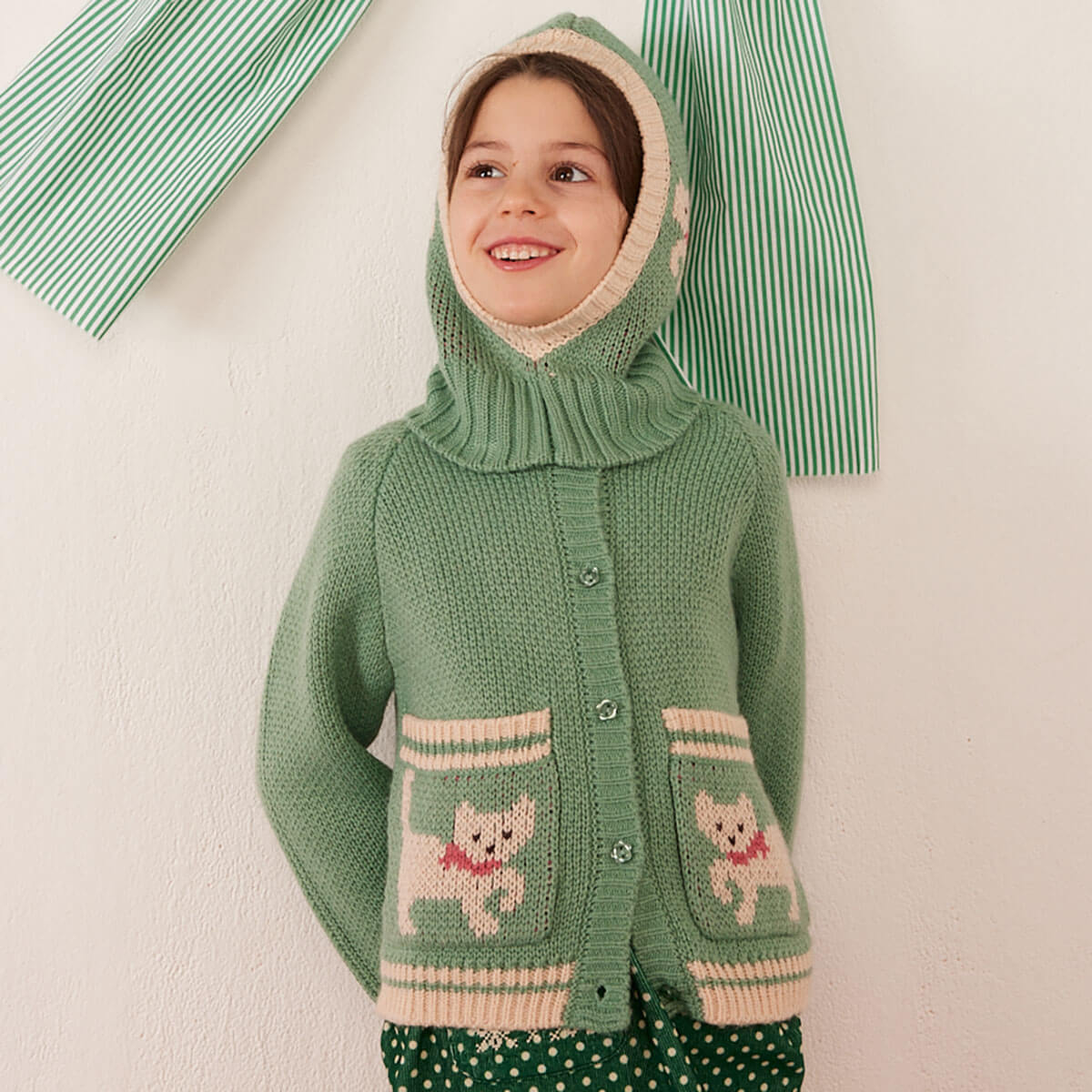 Grizzly Cardigan in Kitty Aqua by Hello Simone