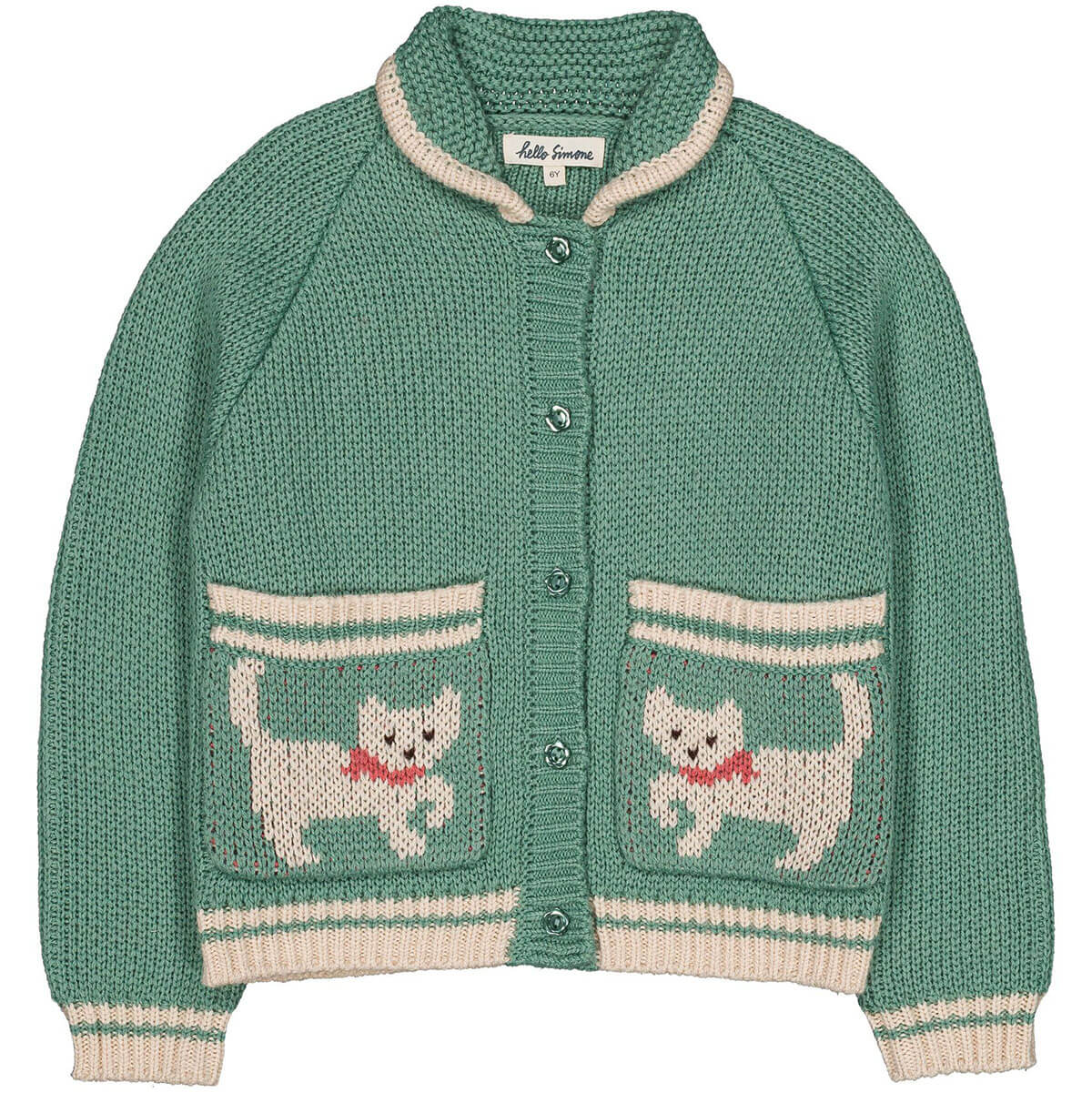 Grizzly Cardigan in Kitty Aqua by Hello Simone