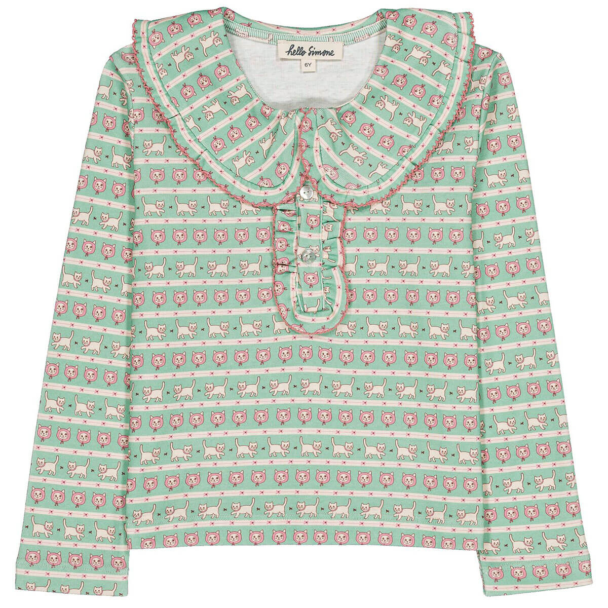 Matou Top in Kitty Aqua by Hello Simone