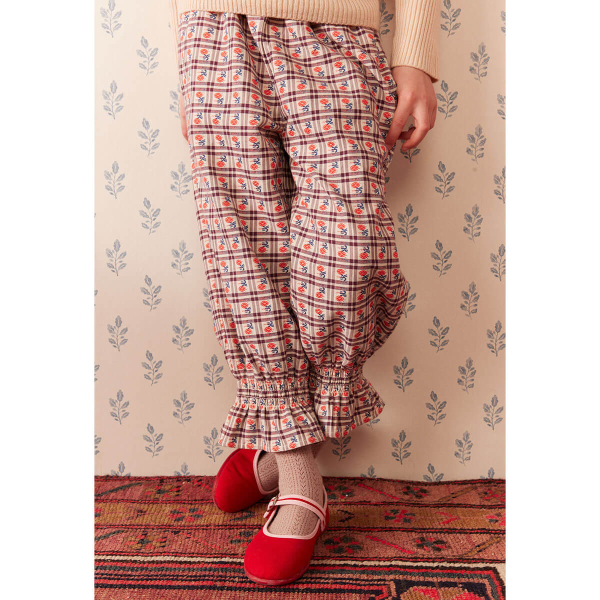 Mirliton Pants in Camelia Check by Hello Simone