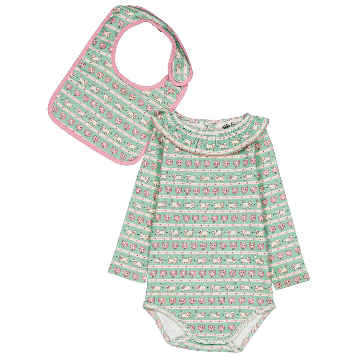 Pernilla Baby Set in Kitty Aqua by Hello Simone