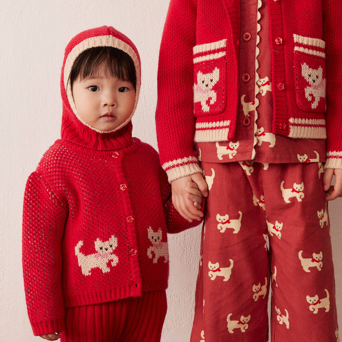 Pinguin Baby Hood in Kitty Cherry by Hello Simone
