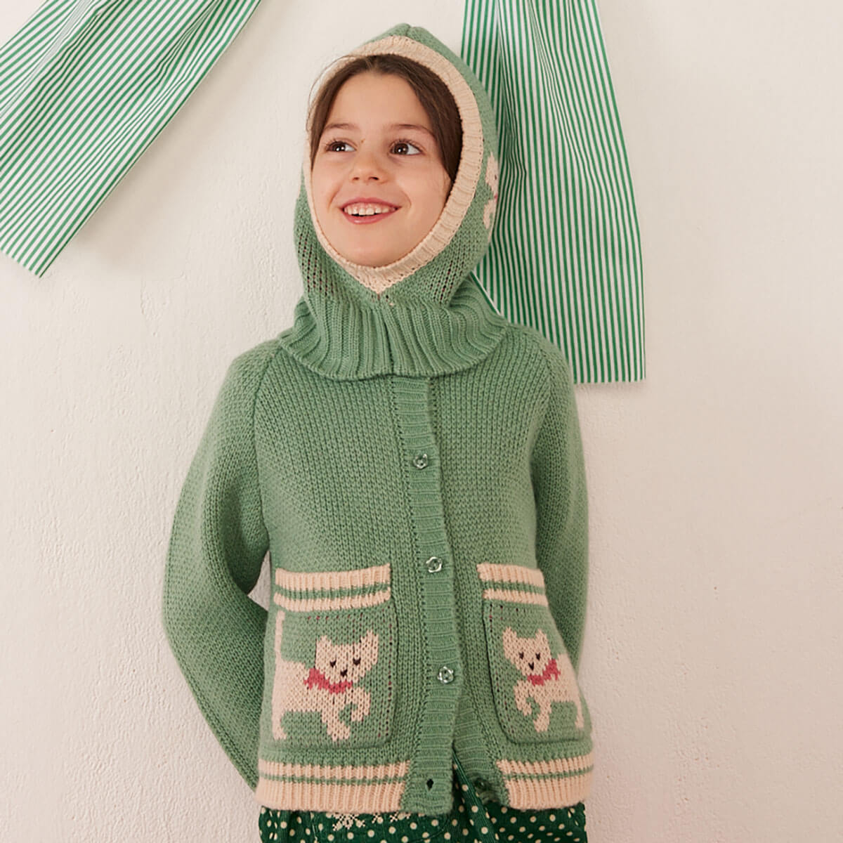 Pinguin Hood in Kitty Aqua by Hello Simone