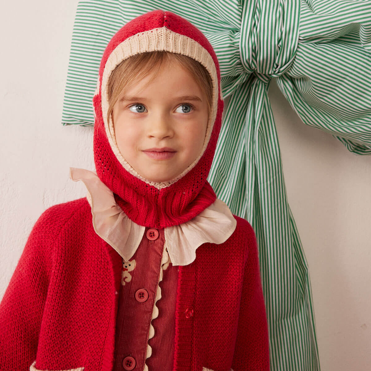 Pinguin Hood in Kitty Cherry by Hello Simone