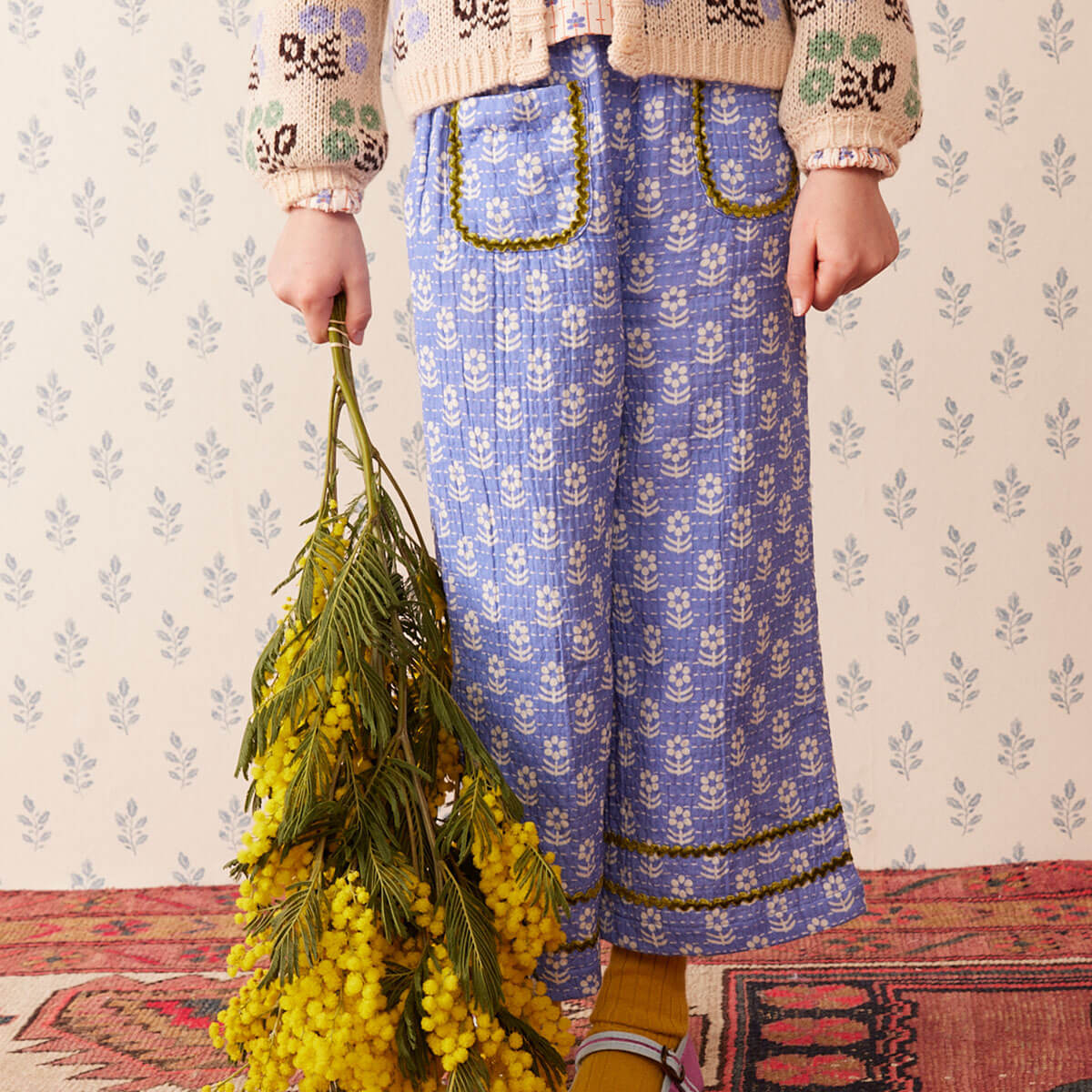 Poupetta Pants in Snowdrop by Hello Simone