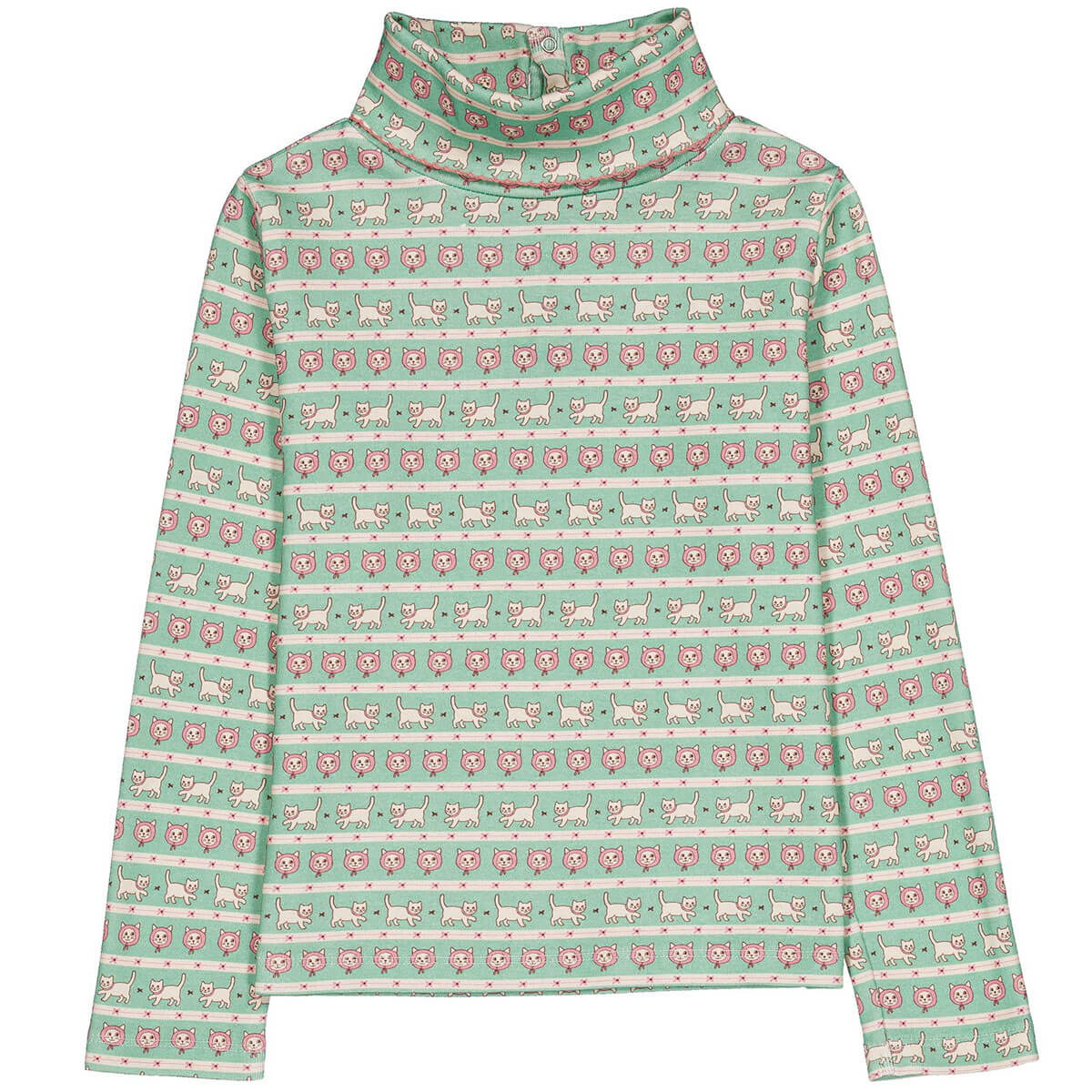 Twiggy Turtleneck in Kitty Aqua by Hello Simone