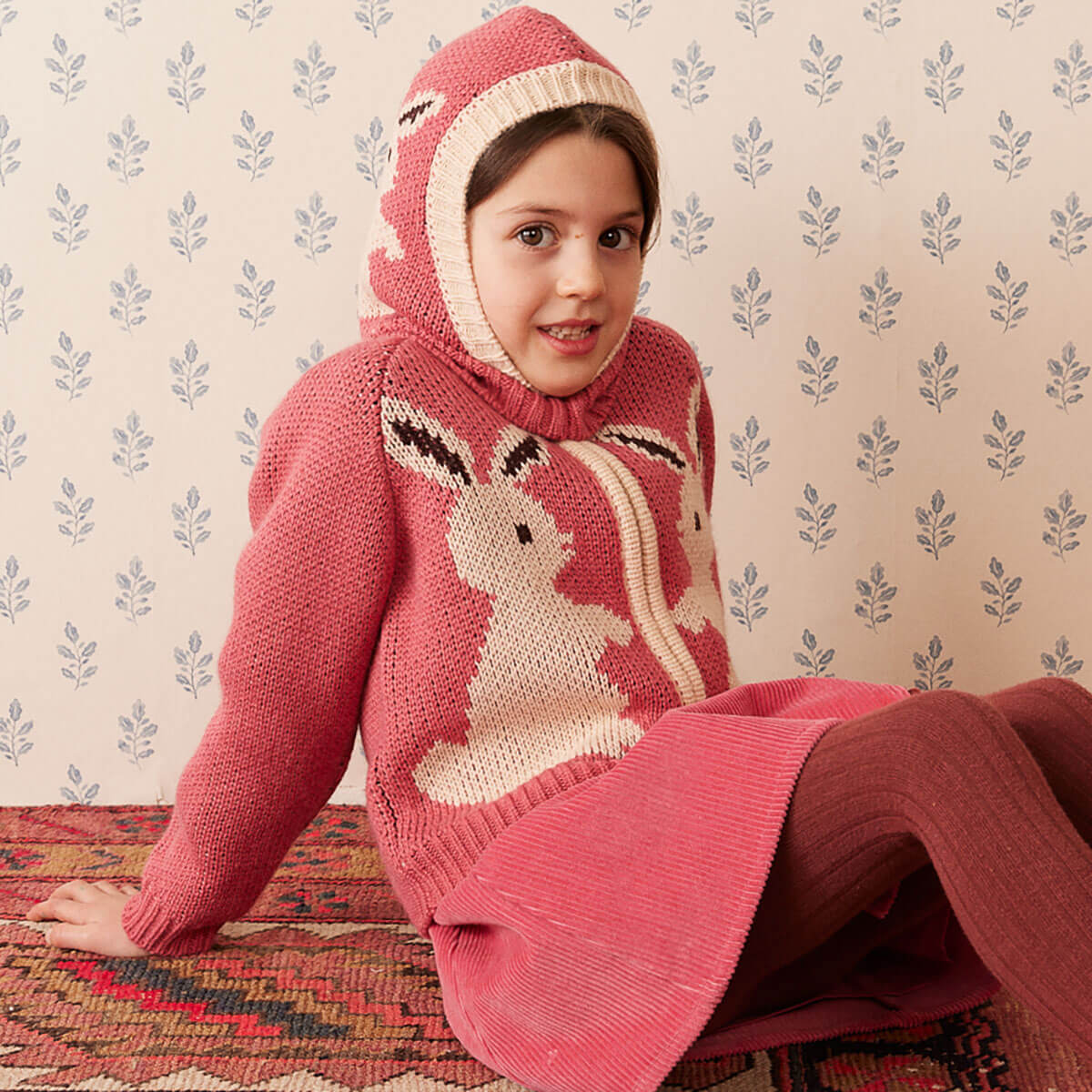 Ziply Cardigan in Rabbit Rose by Hello Simone