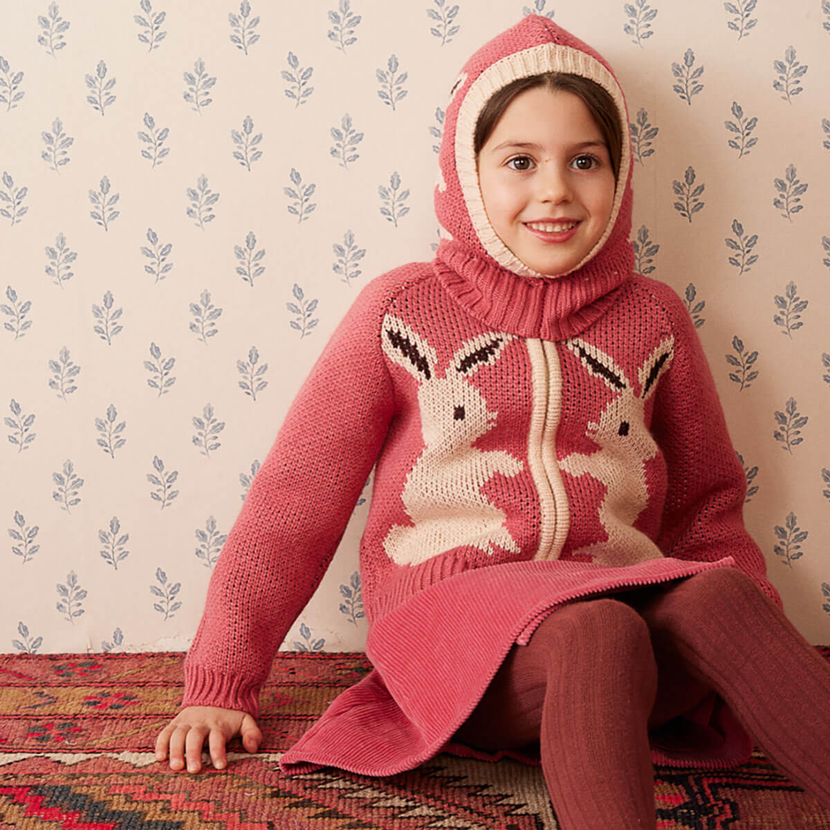 Ziply Cardigan in Rabbit Rose by Hello Simone