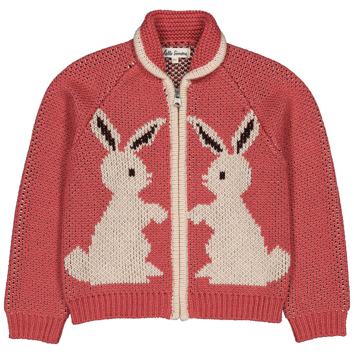 Ziply Cardigan in Rabbit Rose by Hello Simone