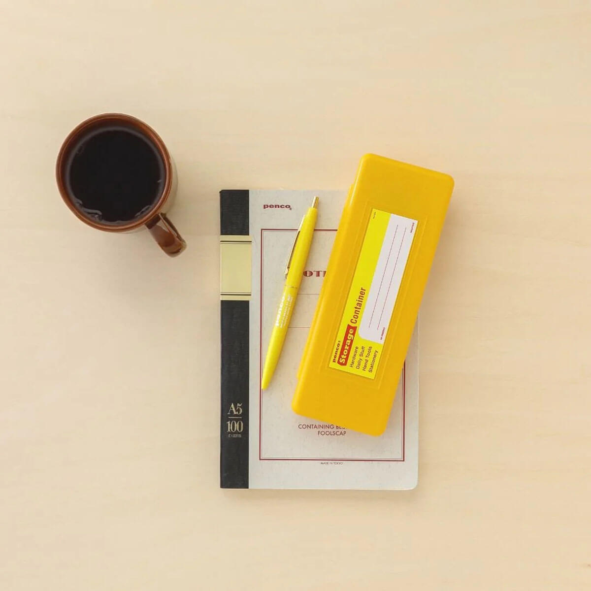 Pen Case in Yellow by Hightide Penco