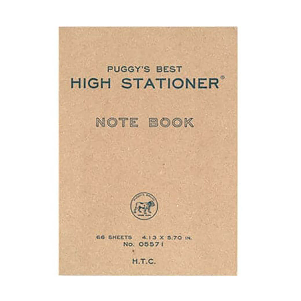 A6 Puggy's Pocket Plain Notebook in Blue by Hightide Penco