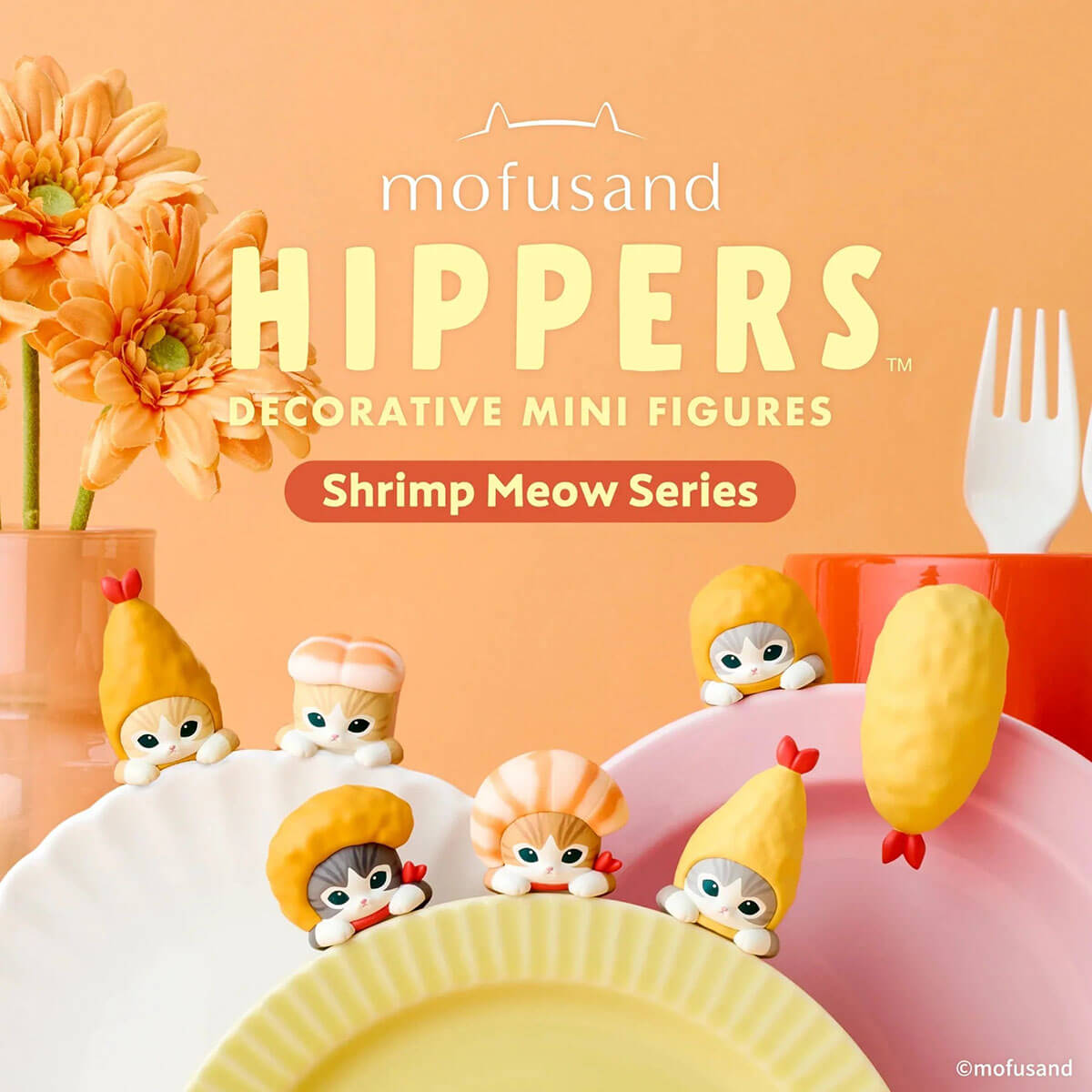 Mofusand Hippers Shrimp Meow Mini Figure by Sonny Angel