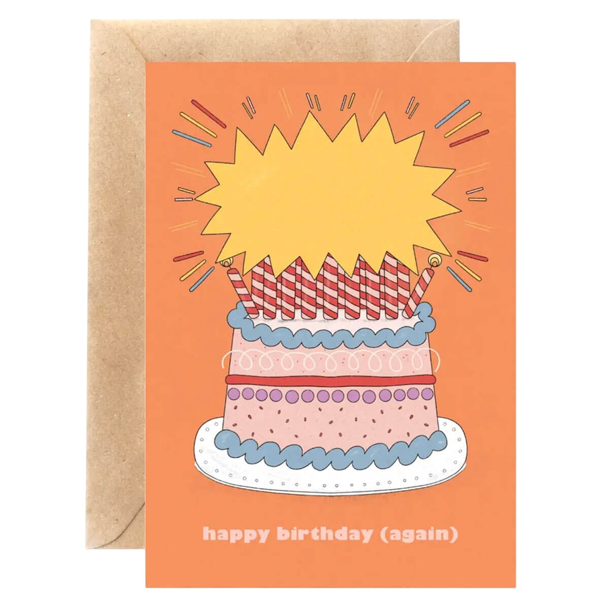 Happy Birthday Again Greetings Card by Hollie Fuller