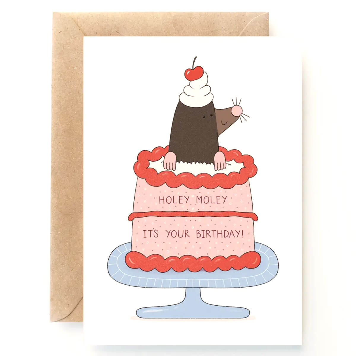Holey Moley It's Your Birthday Greetings Card by Hollie Fuller