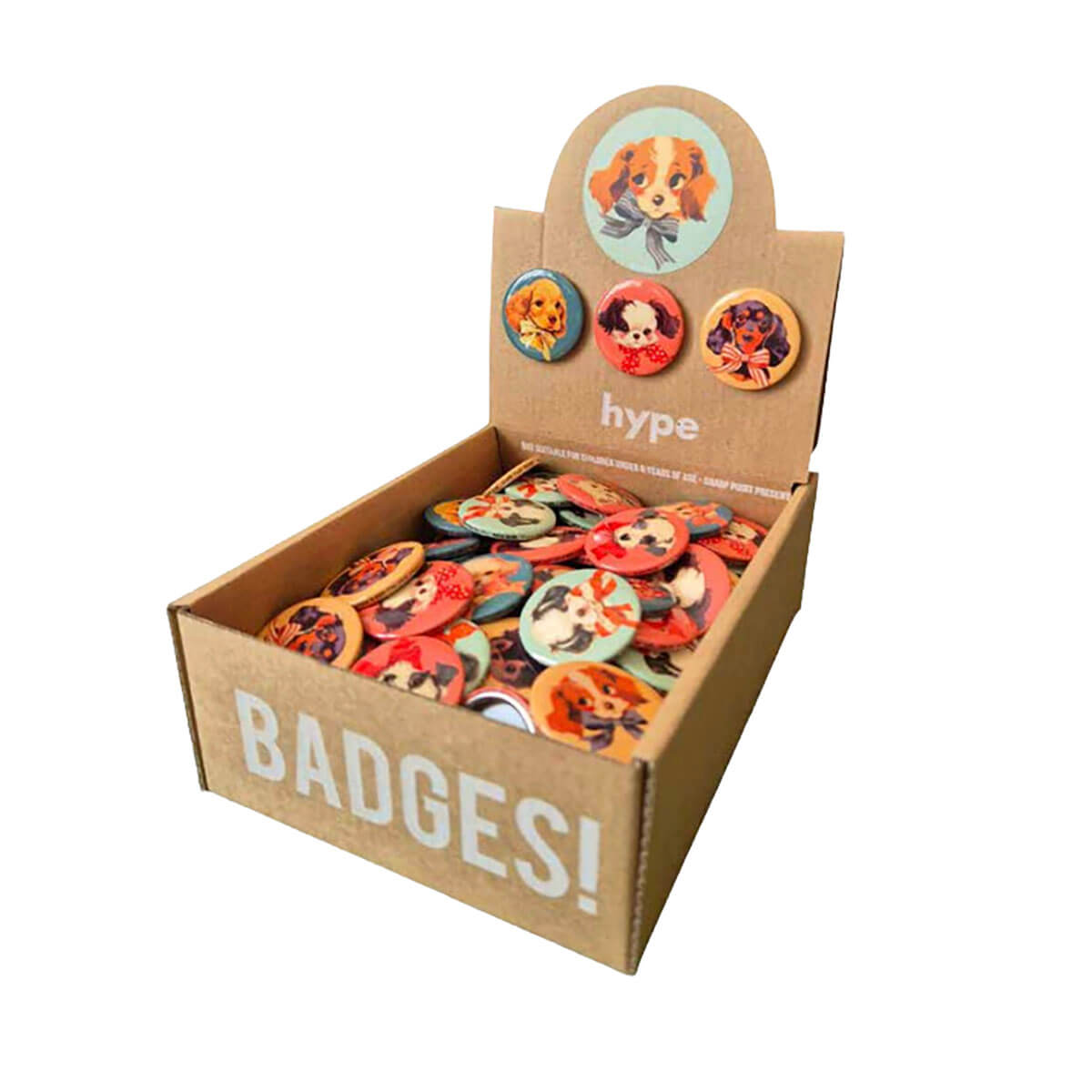 Dog Chocolate Box Assorted Button Badges for Hype Card