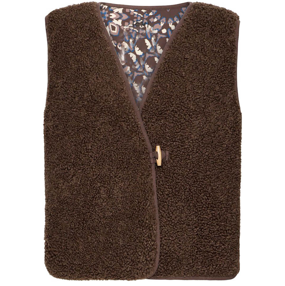 Gozima Waistcoat in Coffee Bean by ICHI – Junior Edition