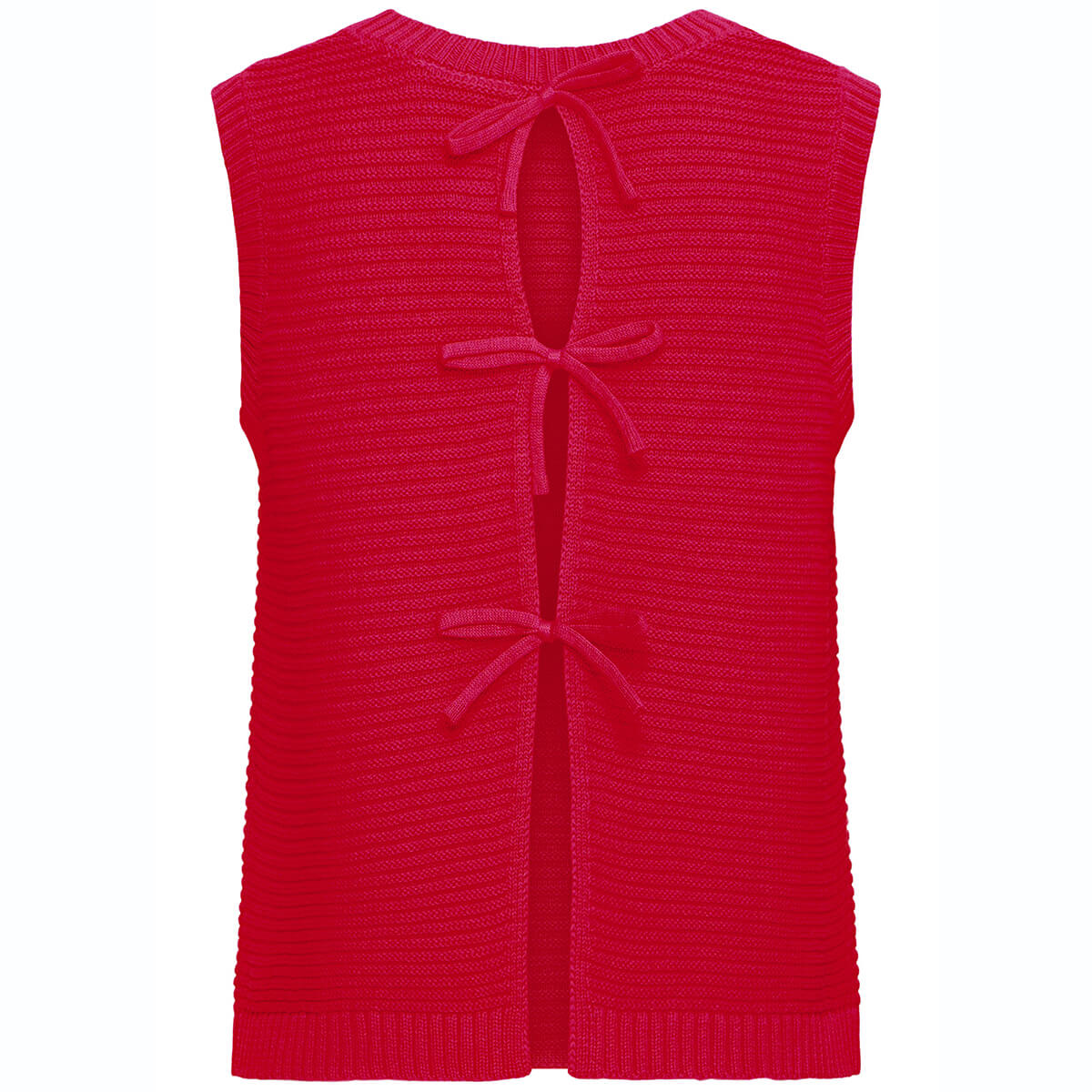 Dotties Sleeveless Top in Fiery Red by ICHI