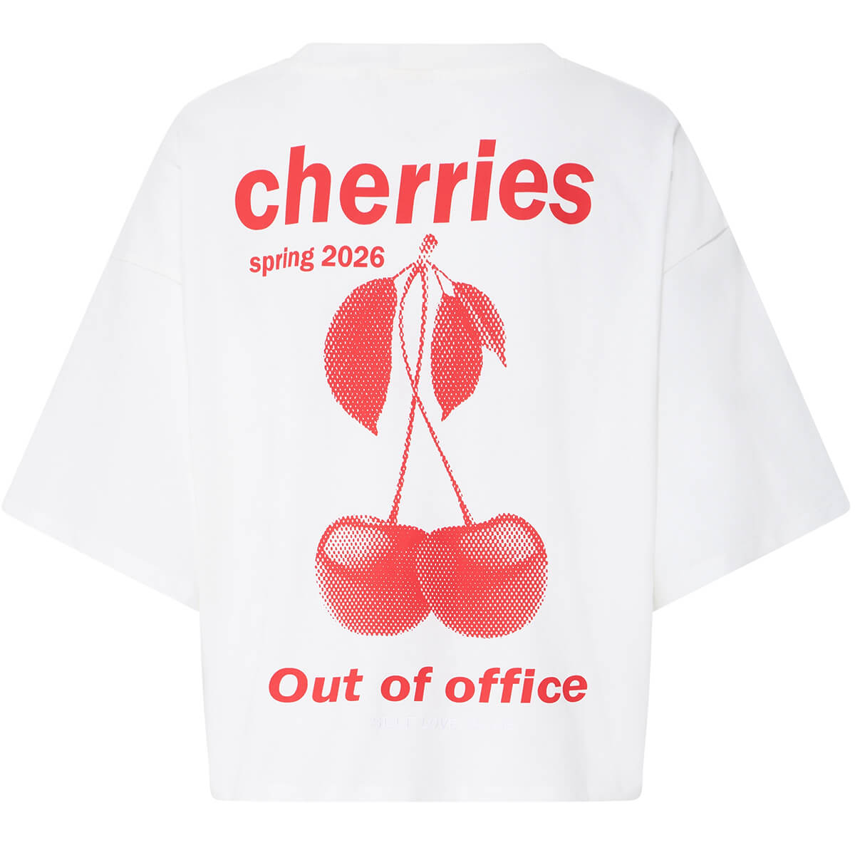 Nica T Shirt in Cloud Dancer / Fiery Red by ICHI