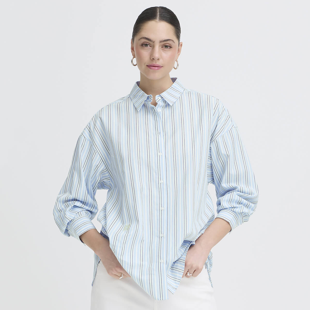 Samia Shirt in Powder Blue by ICHI