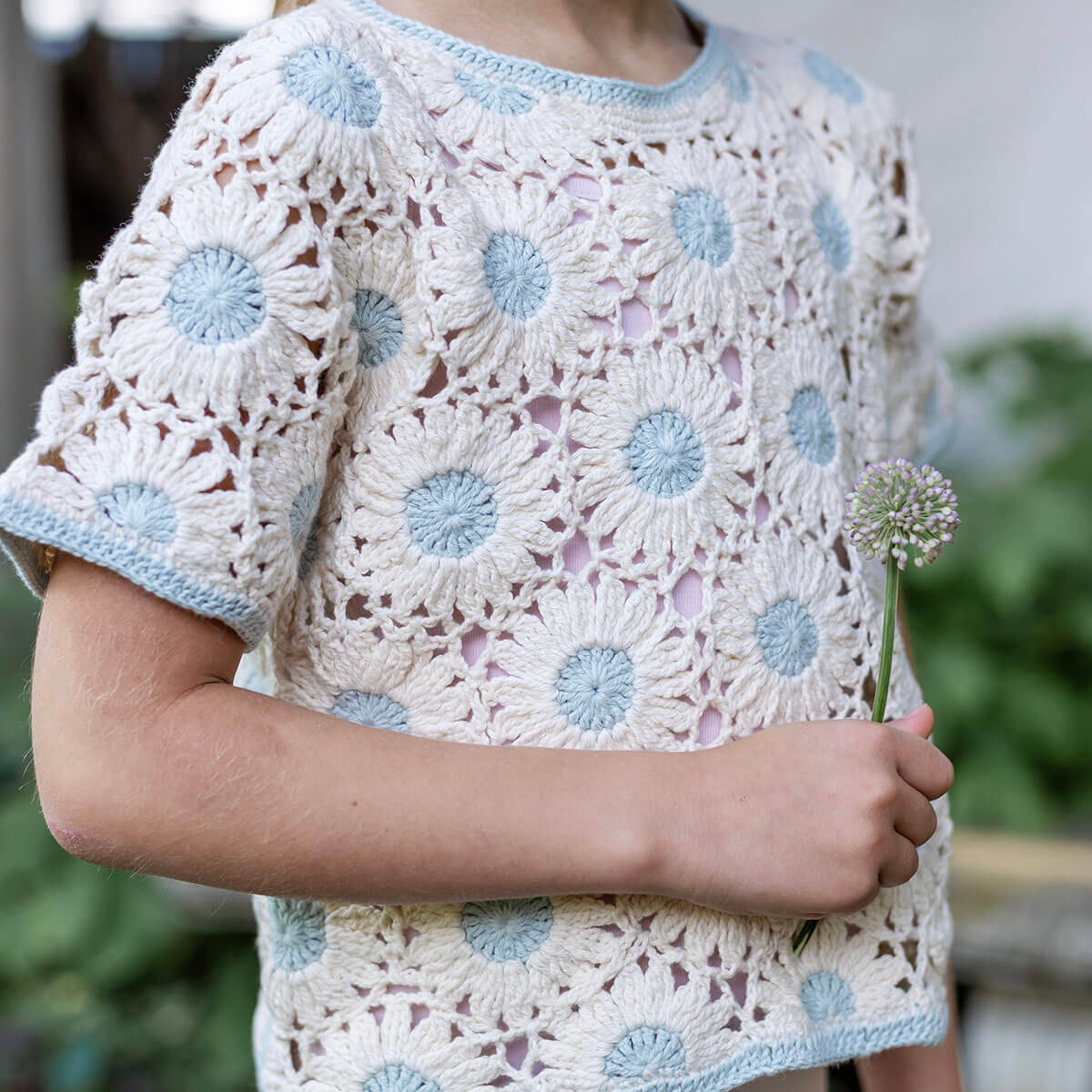 Daisy Crochet Top in Sky by Iver & Isla