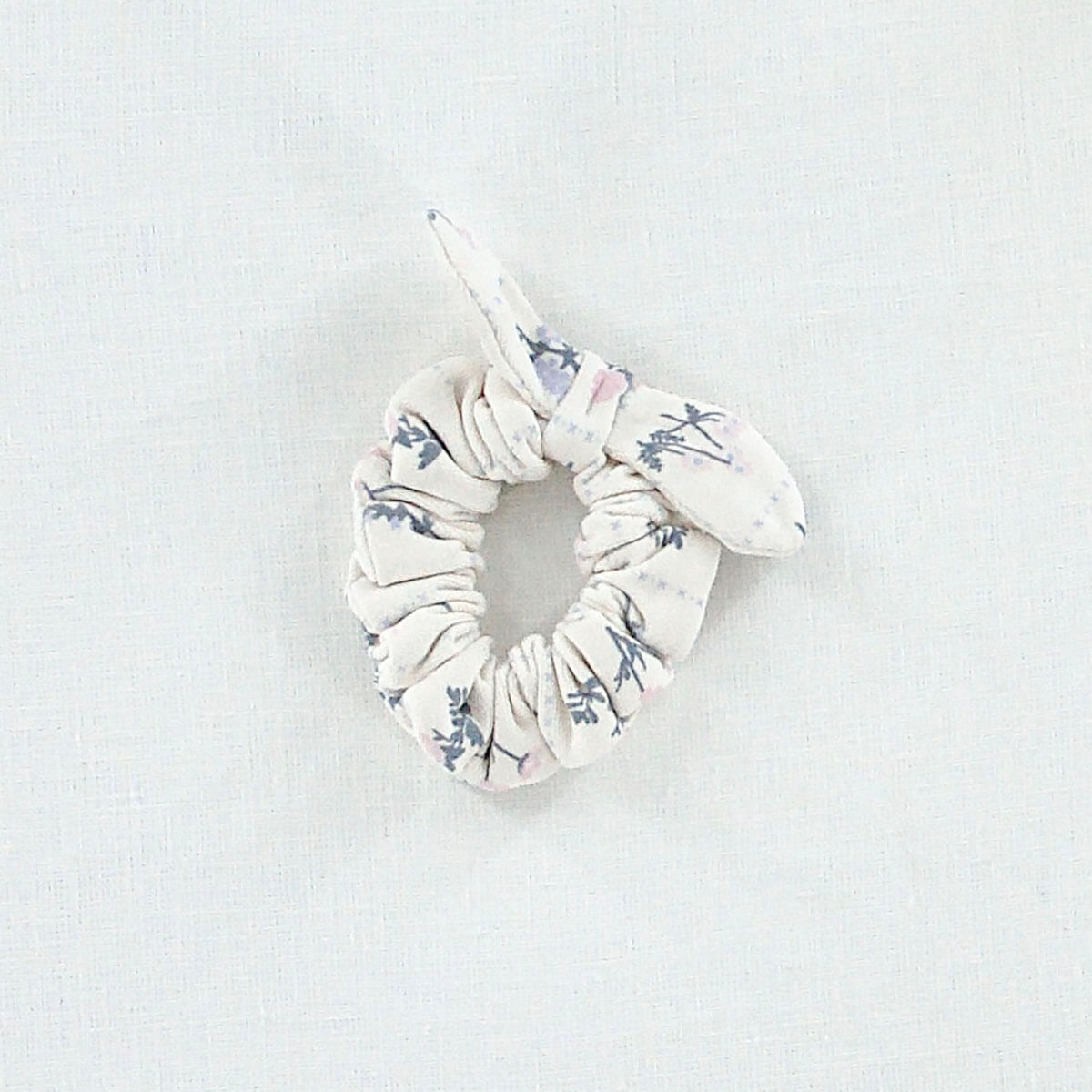 Pima Bow Scrunchie in Garden Windowpane by Iver & Isla
