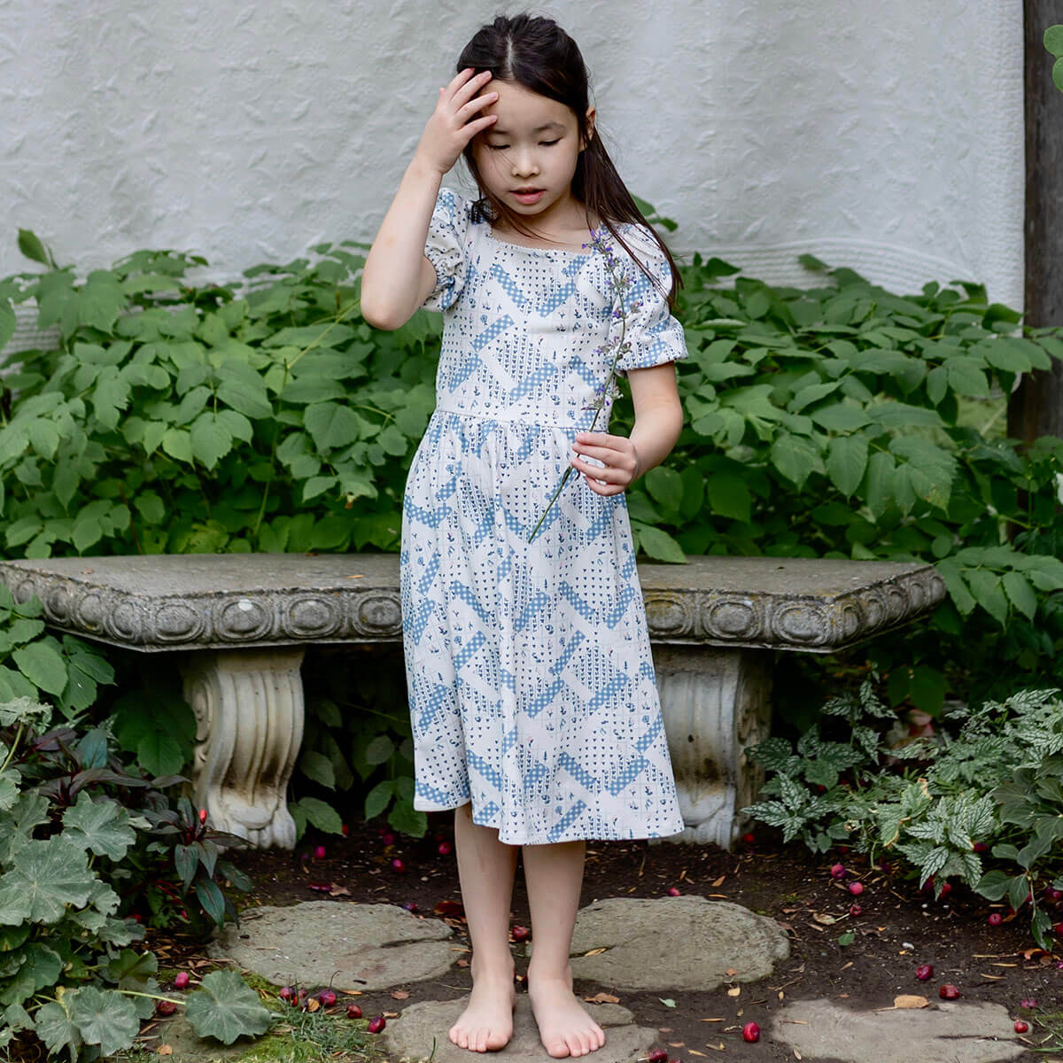 Pima Picnic Dress in Patchwork by Iver & Isla