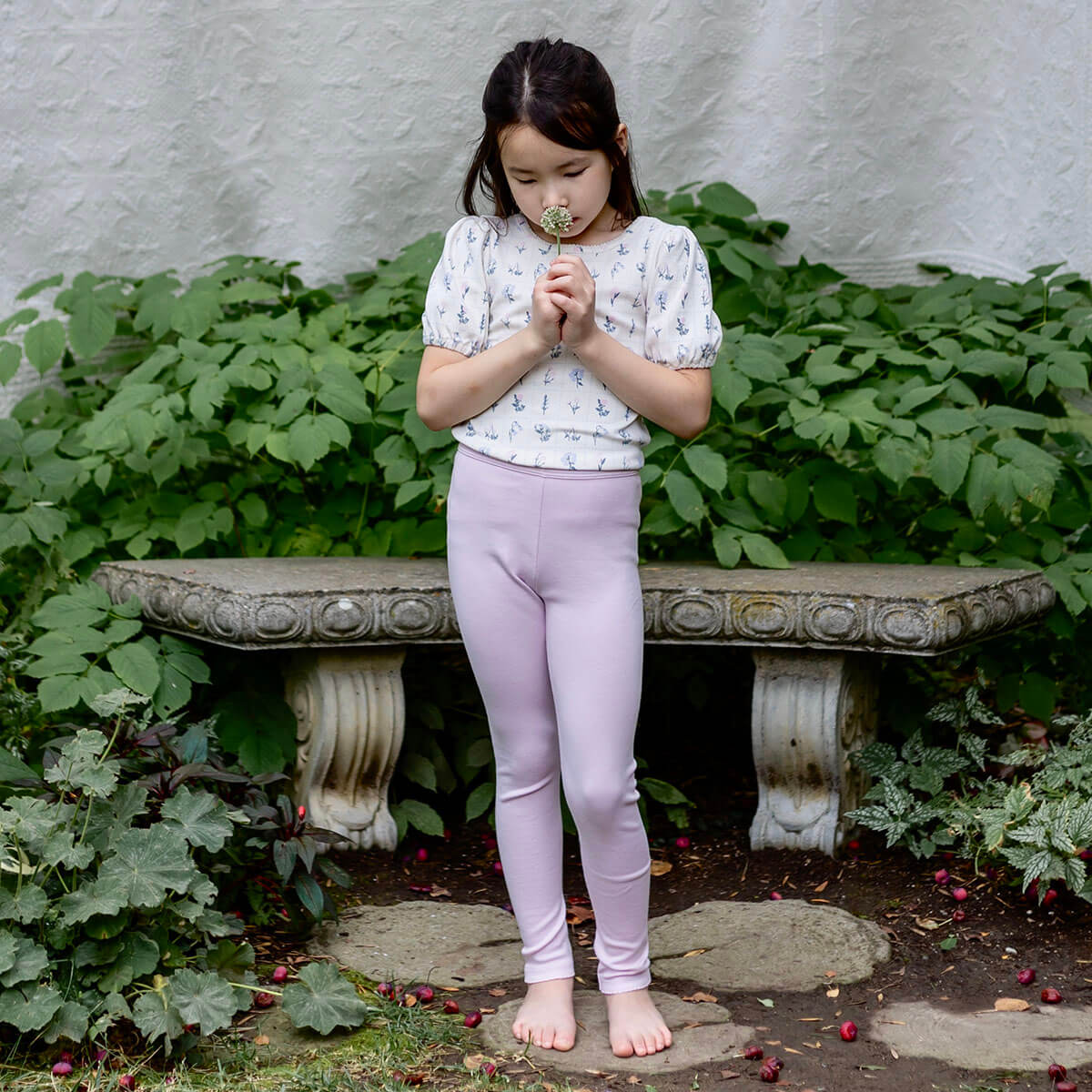 Pima Poet Tee in Garden Windowpane by Iver & Isla