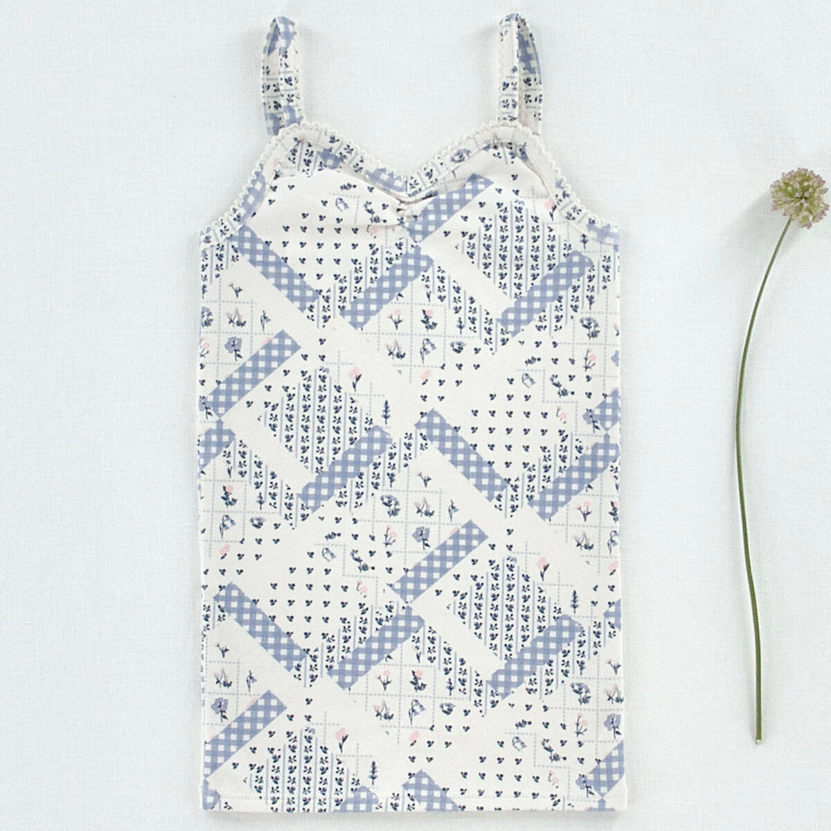Pima Ruched Camisole in Patchwork by Iver & Isla