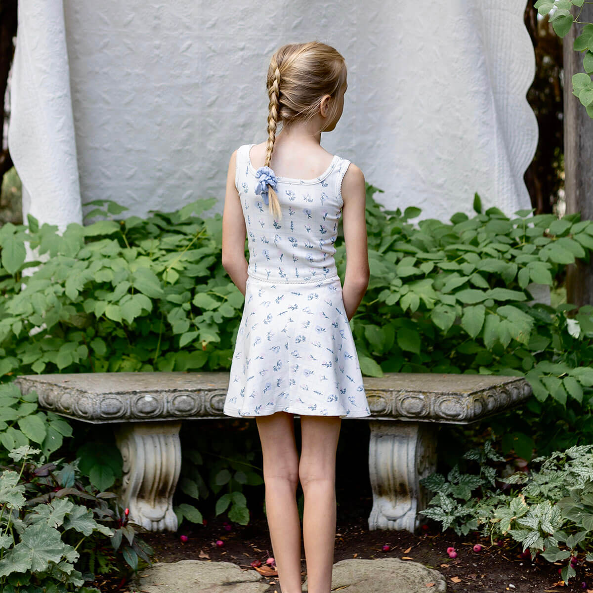 Pima Skort in Garden Windowpane by Iver & Isla