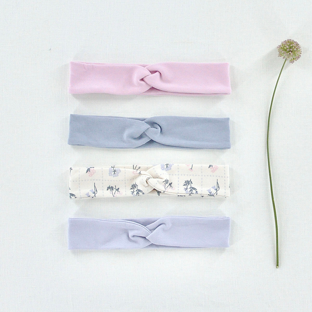 Pima Twist Headband in Garden Windowpane by Iver & Isla