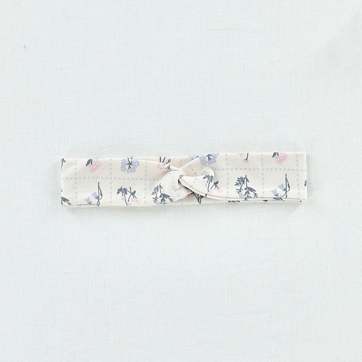 Pima Twist Headband in Garden Windowpane by Iver & Isla