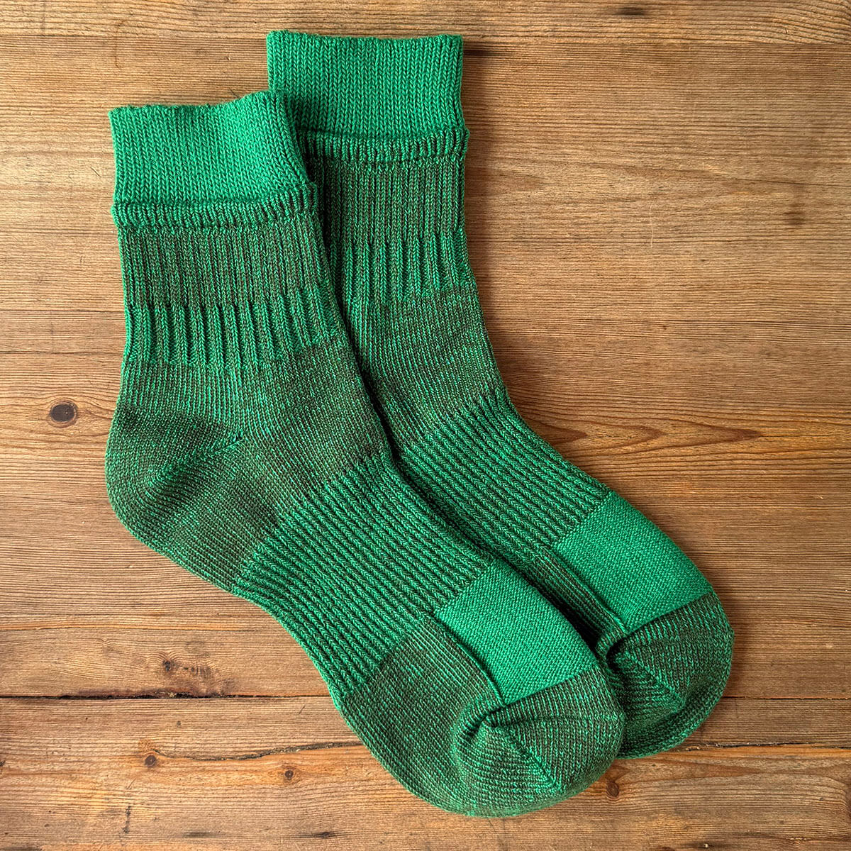 The Patchwork Women's Boro Socks in Green by Ivy Ellis