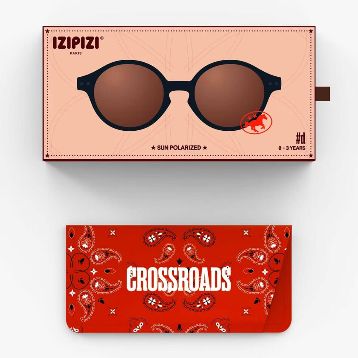 Sun Baby Sunglasses #D (0-3 Years) in Black Road by Izipizi