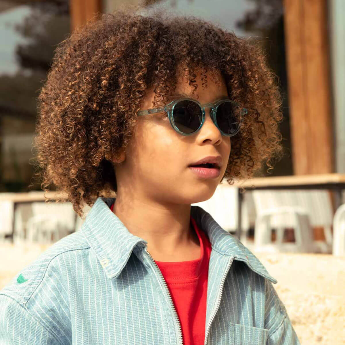 Sun Junior Sunglasses #D (7-11 Years) in Turquoise Stone by Izipizi