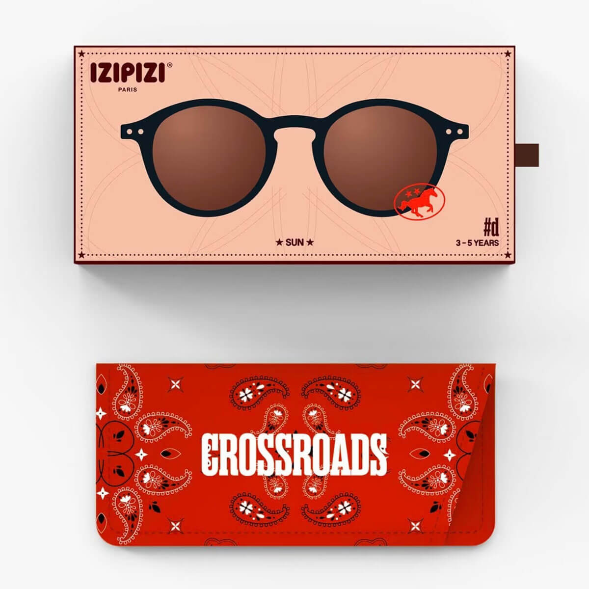 Sun Kids Sunglasses #D (3-5 Years) in Black Road by Izipizi