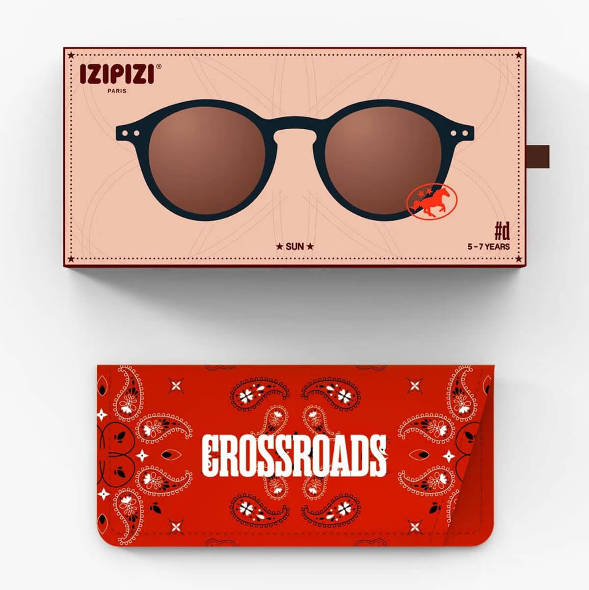 Sun Kids Sunglasses #D (5-7 Years) in Black Road by Izipizi