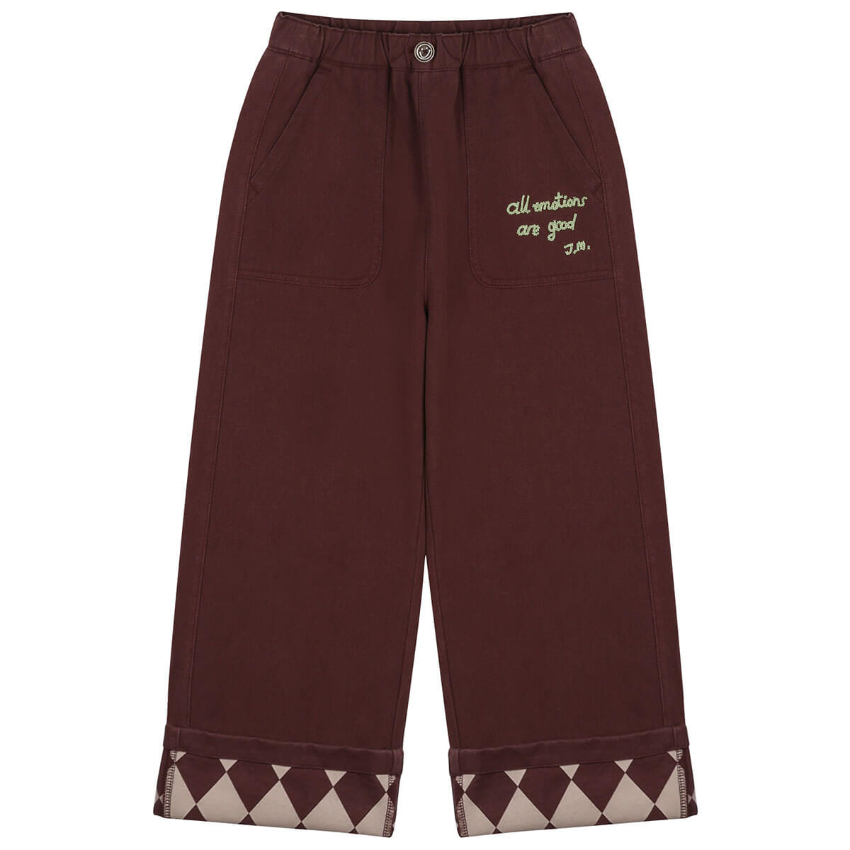 All Emotion Woven Pants in Brown by Jelly Mallow