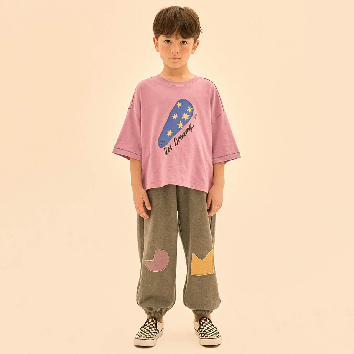 Color Block Washed Aladdin Pants in Charcoal by Jelly Mallow