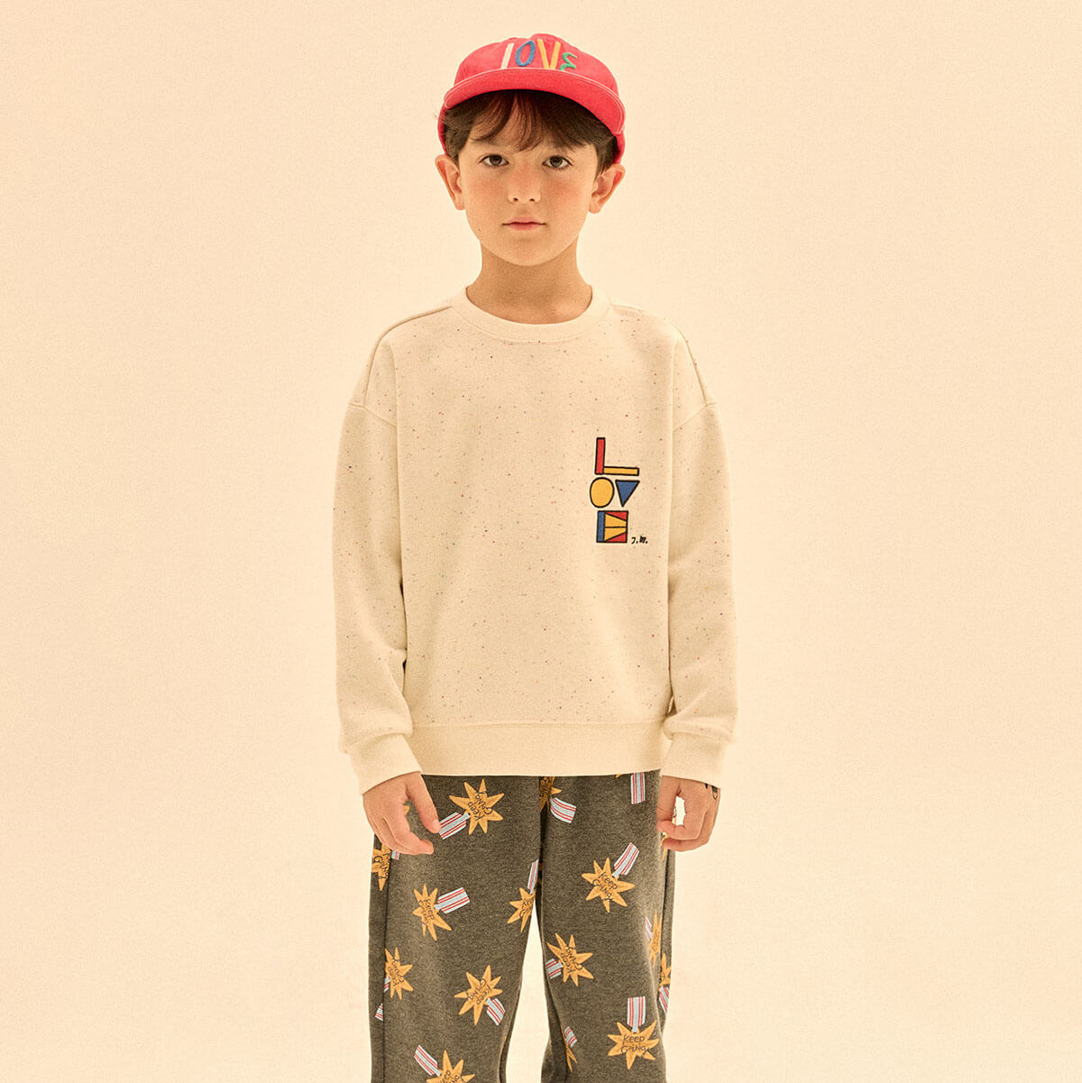 Love Block Sweatshirt in Ivory by Jelly Mallow