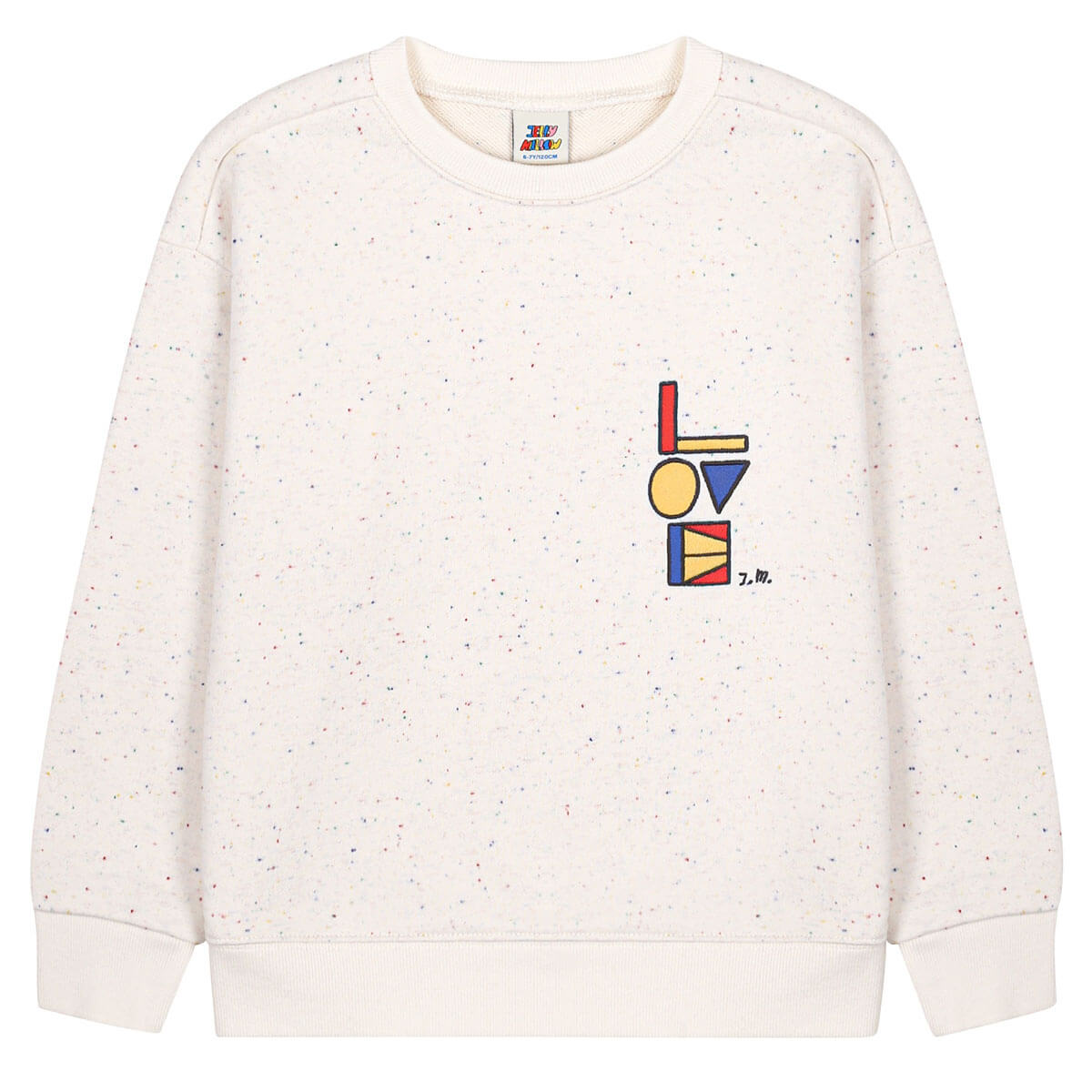 Love Block Sweatshirt in Ivory by Jelly Mallow