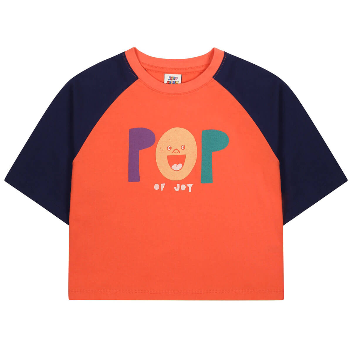 Pop Raglan T Shirt in Orange by Jelly Mallow