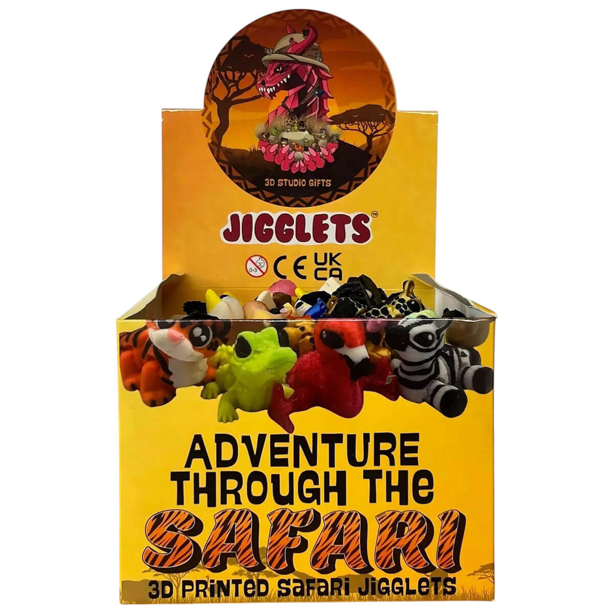 Safari Animal Figure (Assorted) by Jigglets