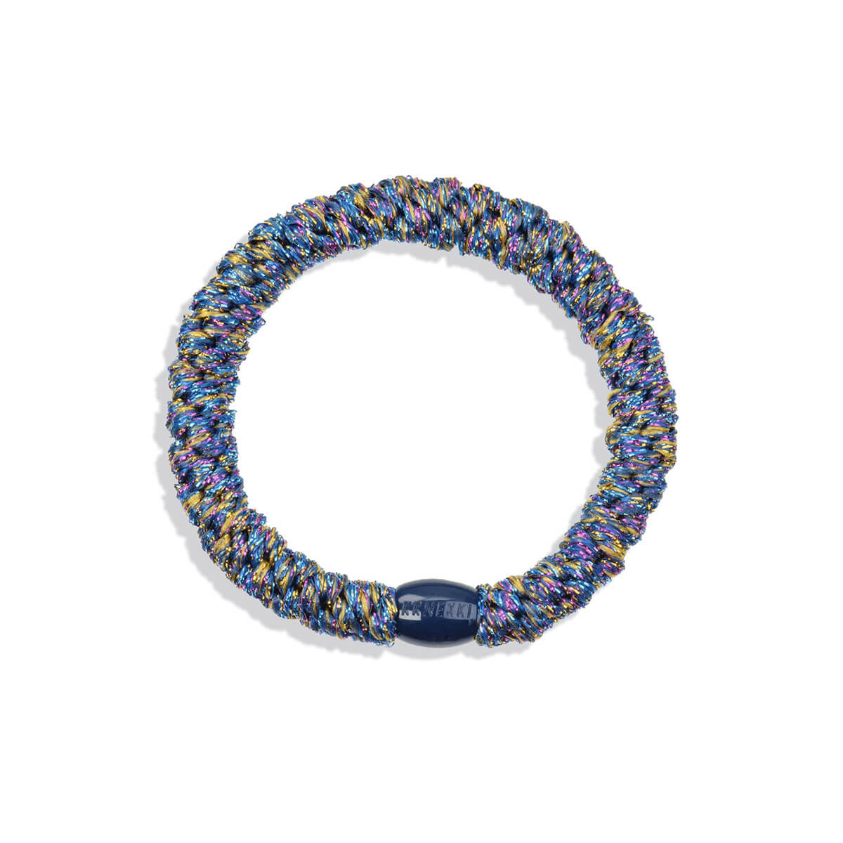 Kknekki Snag Free Hair Band in Electric Blue Multi Glitter by Bon Dep