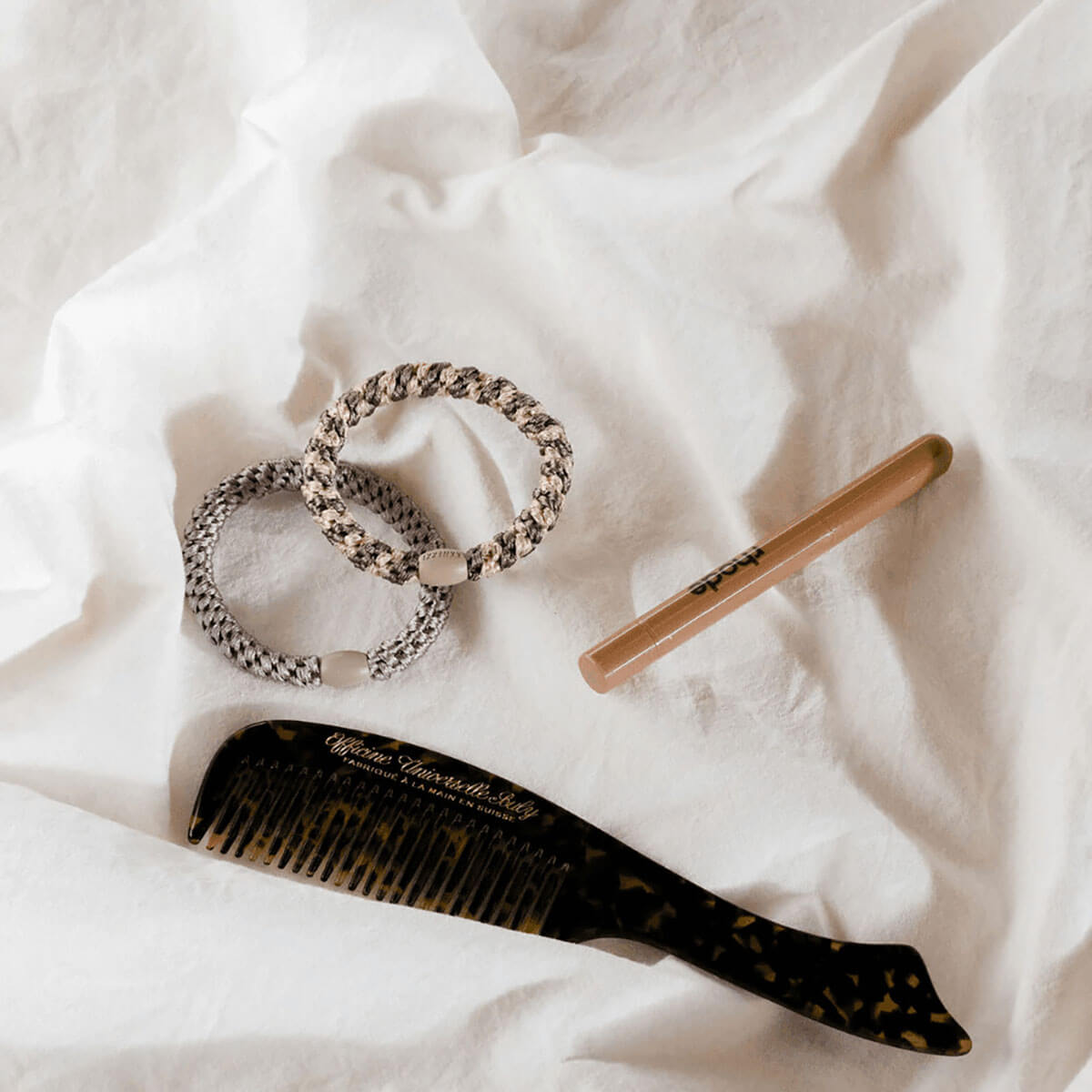 Kknekki Snag Free Hair Band in Mole Beige Glitter by Bon Dep
