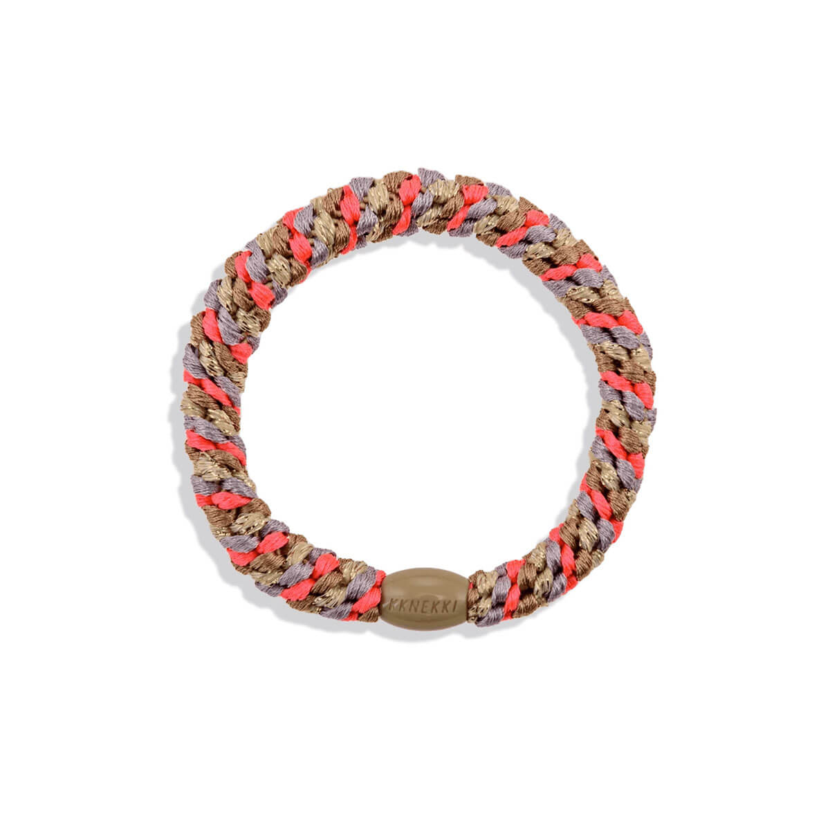 Kknekki Snag Free Hair Band in Nougat Neon Pink Mix by Bon Dep