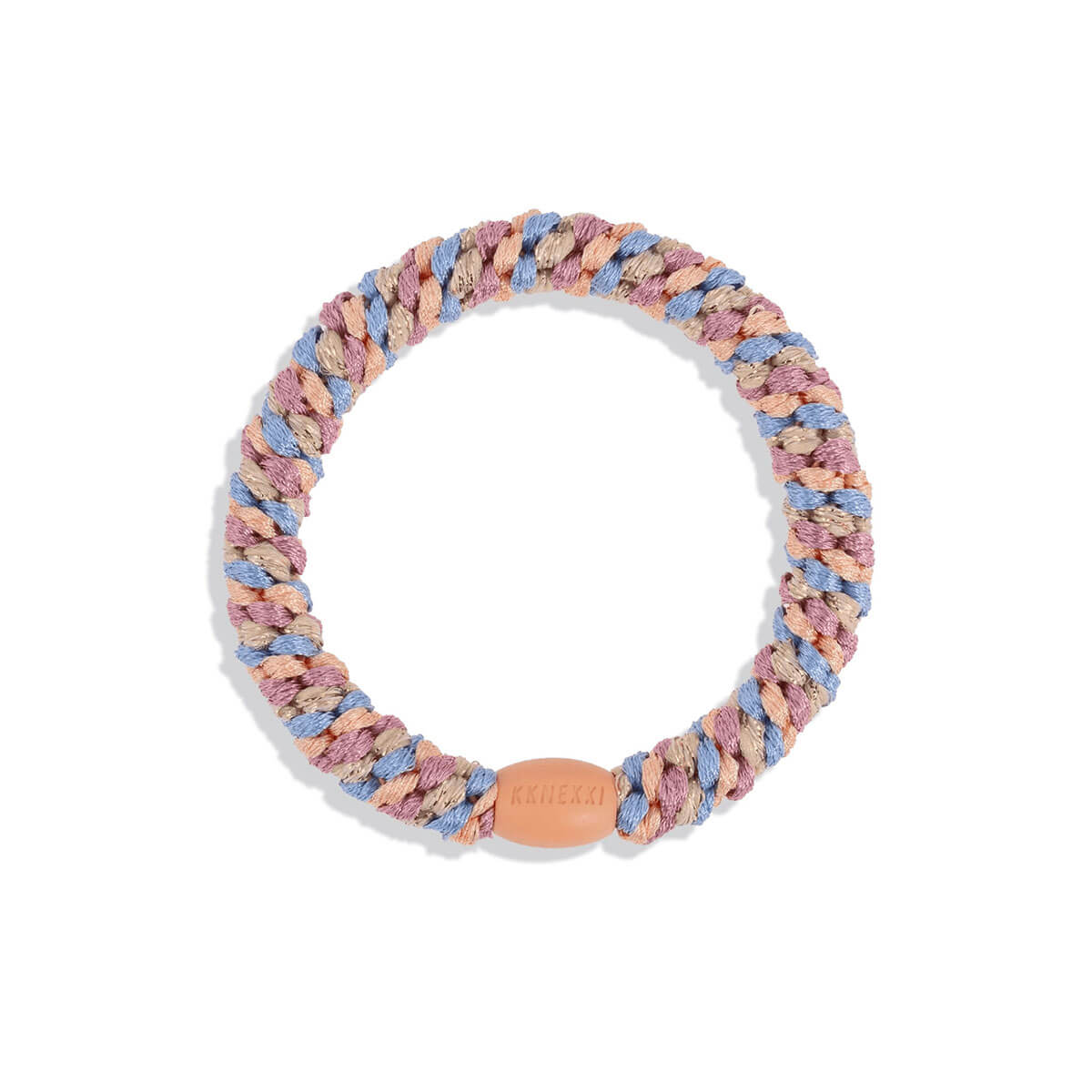 Kknekki Snag Free Hair Band in Peach Blue Glitter Mix by Bon Dep