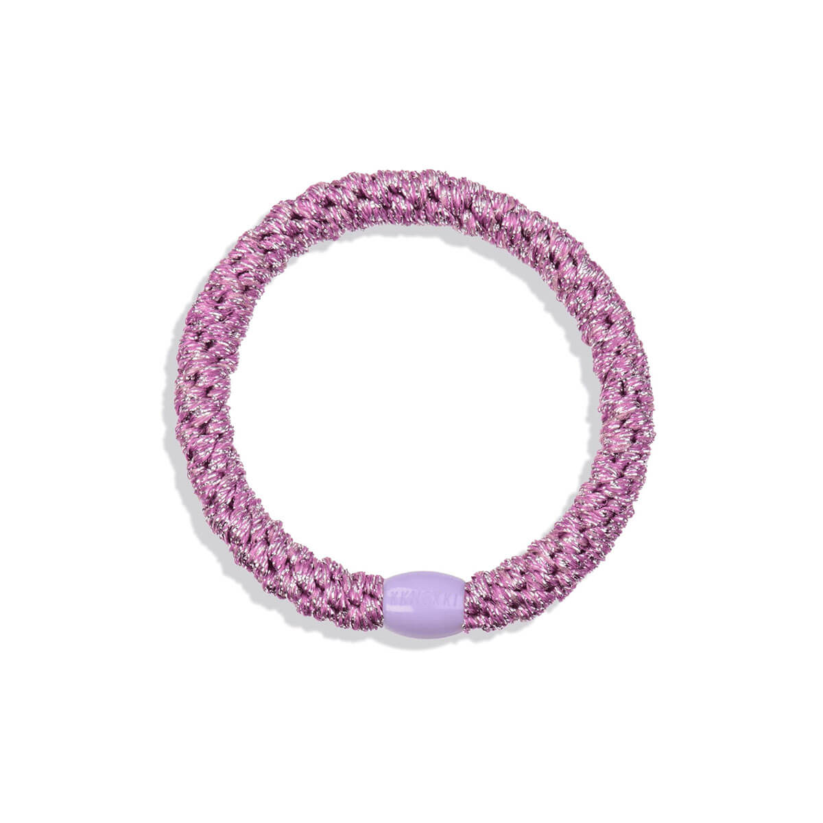 Kknekki Snag Free Hair Band in Pink Silver Glitter by Bon Dep