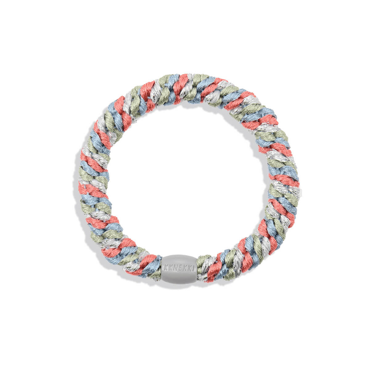 Kknekki Snag Free Hair Band in Pomegranate Lind Green Mix by Bon Dep